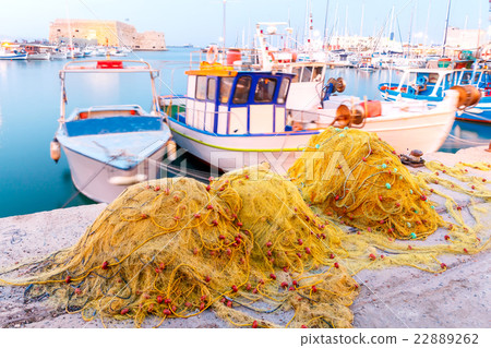 Heraklion. Fishing boats in the old port. Heraklion. Fishing boats in the old port. 22889262