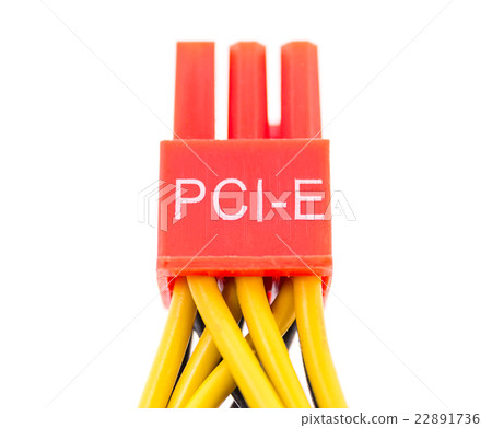 Close Up PCI-E cable video card Close Up PCI-E cable video card 22891736