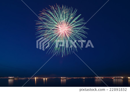 Oya blossoming Kyoto Miyazu lantern sinking offshore firework display Oya blossoming Kyoto Miyazu lantern sinking offshore firework display 22891832