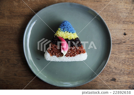 Colourful Thai rice on wood background Colourful Thai rice on wood background 22892638