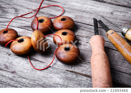 Handmade with wooden beads Handmade with wooden beads 22893468