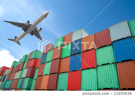 Stack of Cargo Containers at the docks Stack of Cargo Containers at the docks 22895636