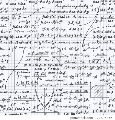 Math vector seamless pattern background notebook - Stock Illustration ...