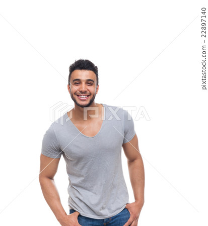 Casual man happy smile young handsome guy 22897140