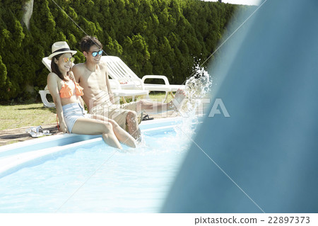 Resort Couple Poolside Resort Couple Poolside 22897373