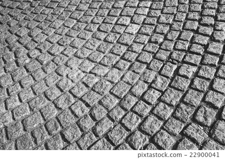 Gray cobblestone street pavement 22900041