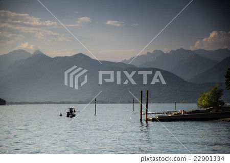 Sunset on Italy lake Sunset on Italy lake 22901334