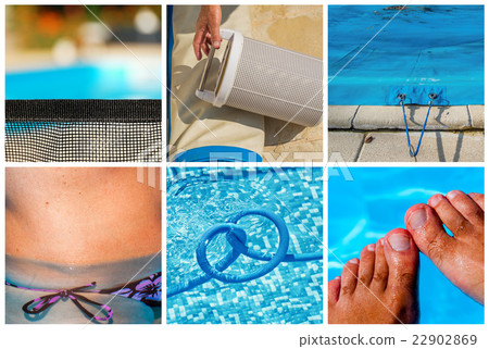 Collage maintenance of a private pool 22902869