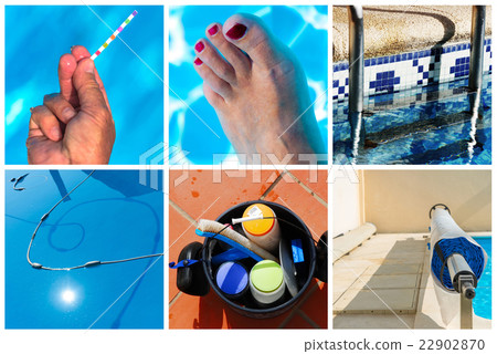 Collage maintenance of a private pool 22902870