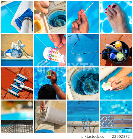Collage maintenance of a private pool 22902872