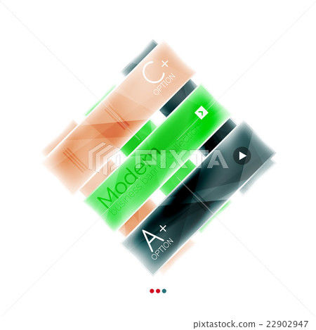 Colorful stripes glass geometric infographics 22902947