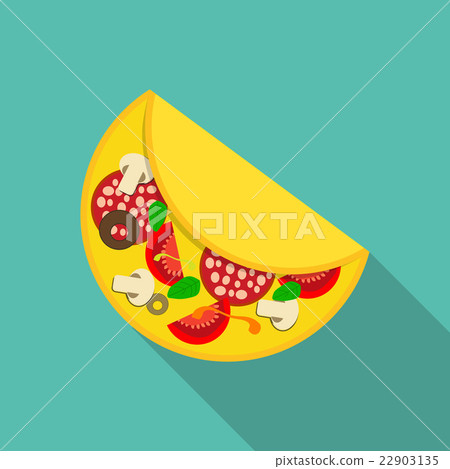 Breakfast Omelet Icon in Modern Flat Style Vector Breakfast Omelet Icon in Modern Flat Style Vector 22903135