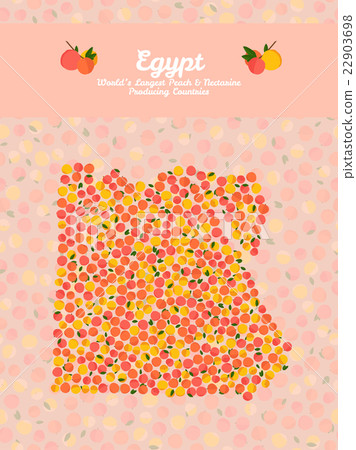 Egypt map made out of peaches. Veggie postcard. Egypt map made out of peaches. Veggie postcard. 22903698