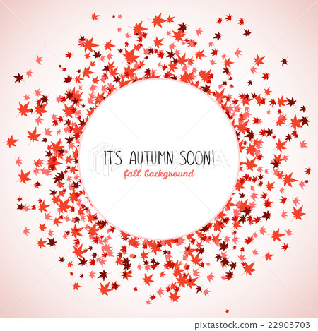Round frame made from red maple leaves. Copy space Round frame made from red maple leaves. Copy space 22903703