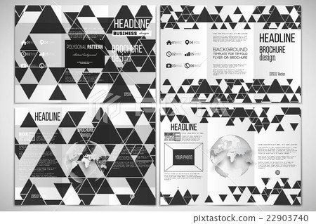 Vector set of tri-fold brochure design template Vector set of tri-fold brochure design template 22903740