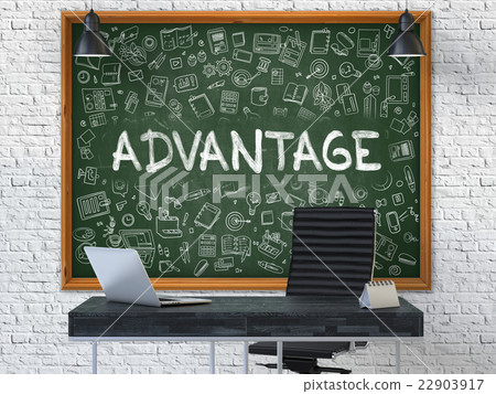 Chalkboard on the Office Wall with Advantage 22903917