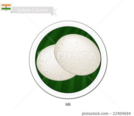 Idli or Traditional Indian Steamed Rice Cake 22904684