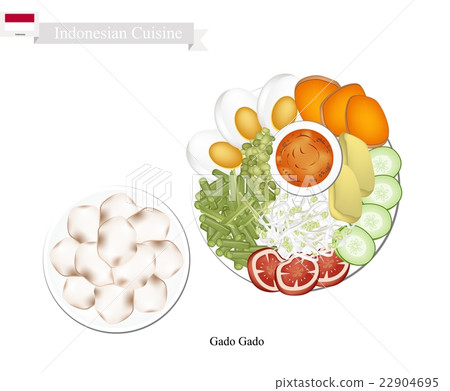 Gado Gado or Indonesian Salad with Peanut Dressing 22904695