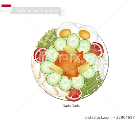 Gado Gado or Indonesian Vegetable Salad 22904697