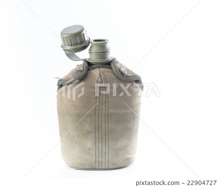 Military canteen and on white background Military canteen and on white background 22904727