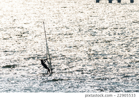 Wind surfing in the shining Yodogawa Wind surfing in the shining Yodogawa 22905533
