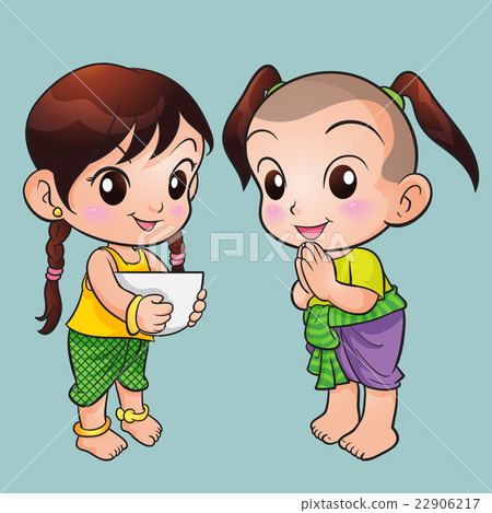 Traditional Thai boy and girl Traditional Thai boy and girl 22906217
