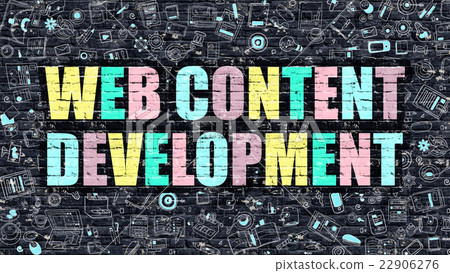 Multicolor Web Content Development on Dark 22906276