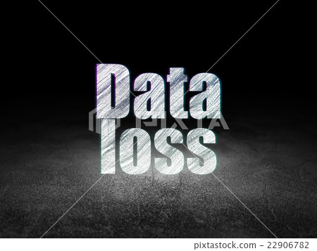 Data concept: Data Loss in grunge dark room 22906782