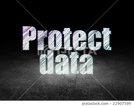 Safety concept: Protect Data in grunge dark room Safety concept: Protect Data in grunge dark room 22907599