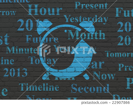 Time concept: Alarm Clock on wall background Time concept: Alarm Clock on wall background 22907866