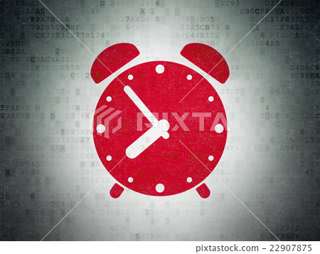 Timeline concept: Alarm Clock on Digital Data Timeline concept: Alarm Clock on Digital Data 22907875