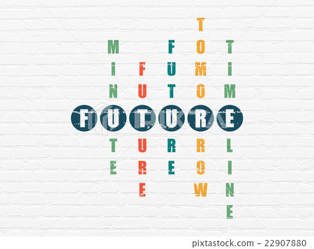Time concept: Future in Crossword Puzzle Time concept: Future in Crossword Puzzle 22907880
