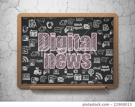 News concept: Digital News on School board 22908013