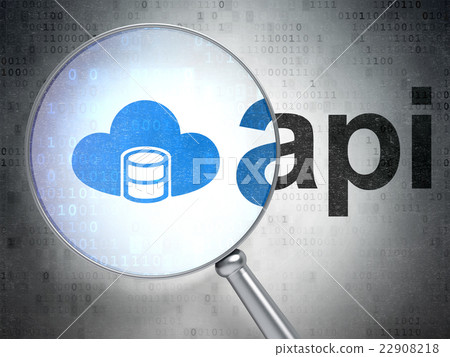 Software concept: Database With Cloud and Api with Software concept: Database With Cloud and Api with 22908218