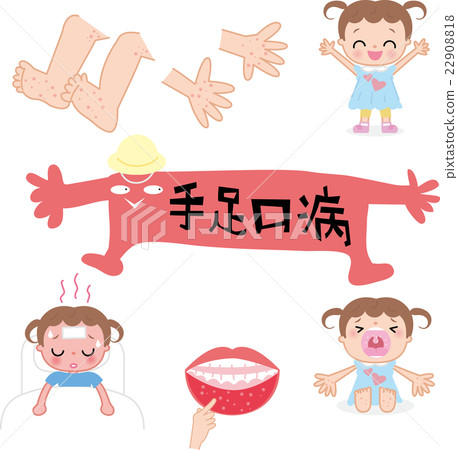 Hand & foot mouth disease girl set 22908818
