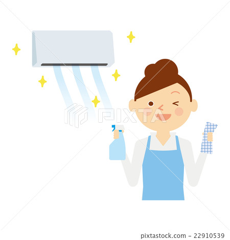 空調器清掃女性例證 22910539