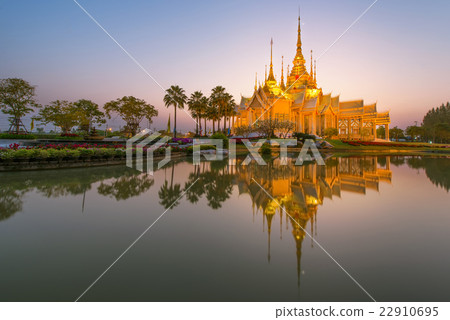 Beautiful temple at twilight time in Thailand 22910695