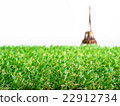 Grass with blurry background of Eiffel tower paper 22912734