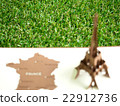 Grass with blurry foreground of Eiffel tower paper 22912736