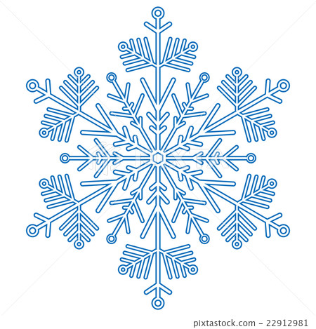 Pretty Round Snowflake - Stock Illustration [22912981] - PIXTA