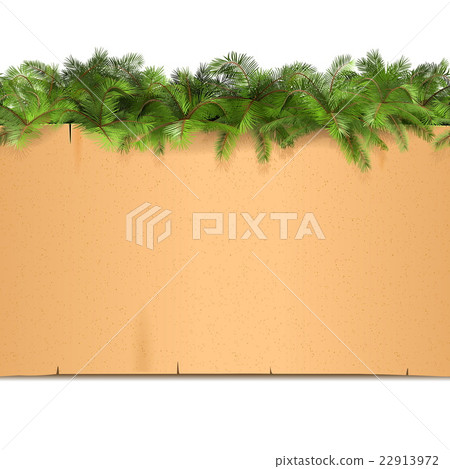 Vector Paper Border with Palm Vector Paper Border with Palm 22913972