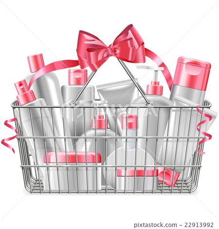 Vector Supermarket Basket with Cosmetics 22913992