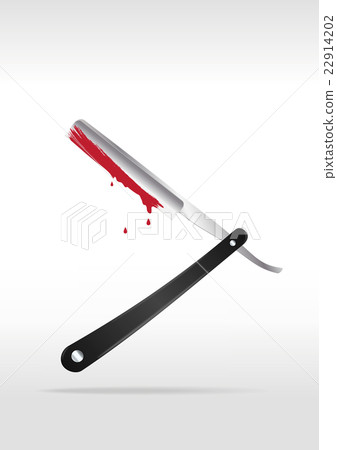 razor blade and blood Stock Illustration