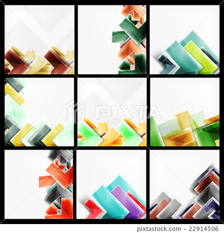 Set of arrow abstract geometric backgrounds Set of arrow abstract geometric backgrounds 22914506