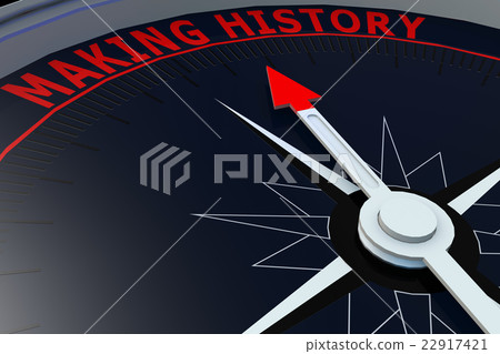 Black compass with making history word on it Black compass with making history word on it 22917421