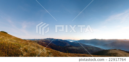Autumn predawn mountain landscape. 22917764
