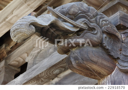 Shinshu Suwa Temple, Eonji Sanmon sculpture (baku), Suwa Osumi Ryu's master bridge, Hanaoka Gennai Toyoyuki's architecture 22918570