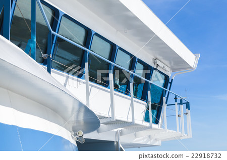Modern passenger ferry ship. Captains bridge Modern passenger ferry ship. Captains bridge 22918732