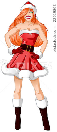Woman Dressed In Sexy Santa Clothes For Christmas - Stock Illustration  [22919868] - PIXTA