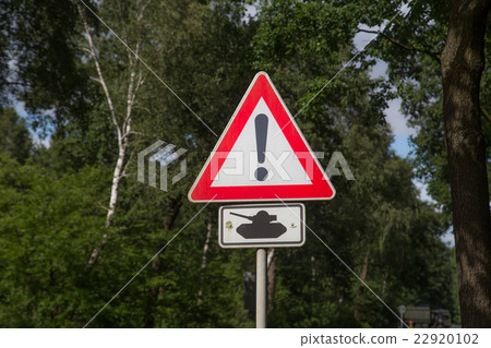 Road Sign Tanks Crossing 22920102